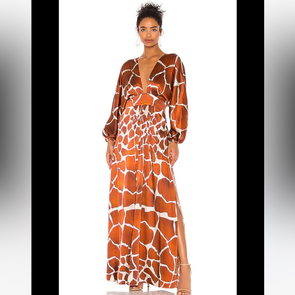 Retrofete Lila Giraffe-Print Cocktail Dress